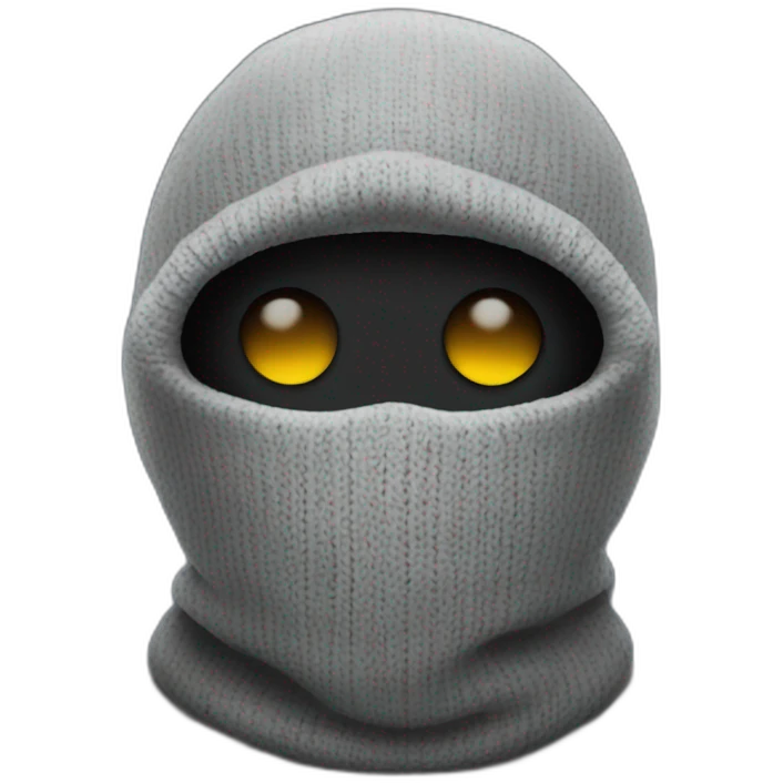 Balaclava with moon emoji