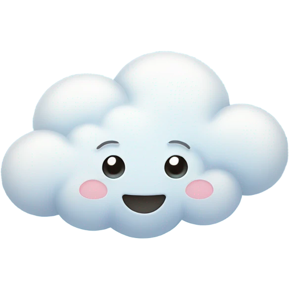 Cloud with a smile cute  emoji