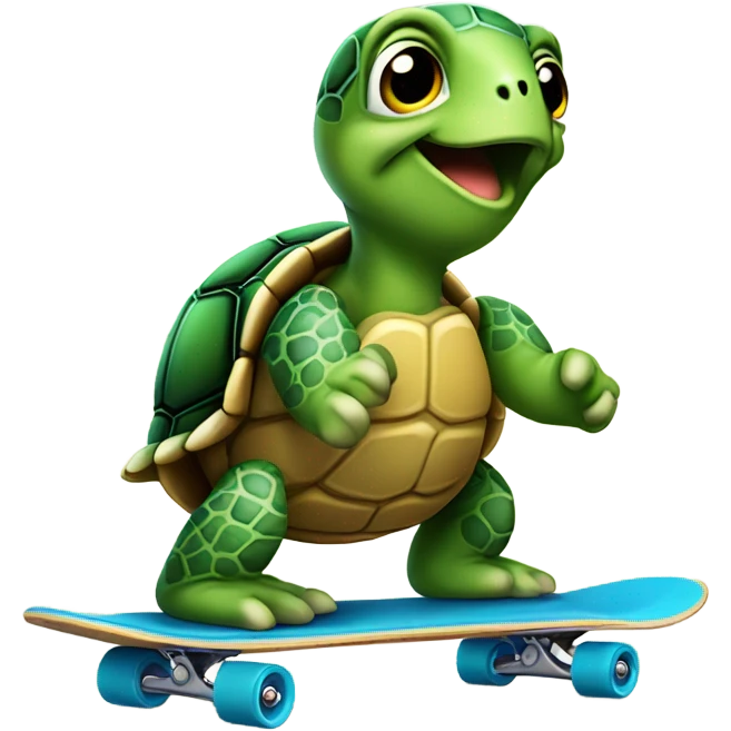 turtle on a skateboard emoji