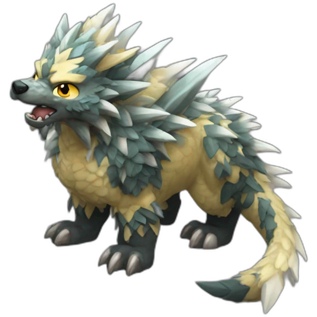 Zinogre stygian with hearts eyes emoji