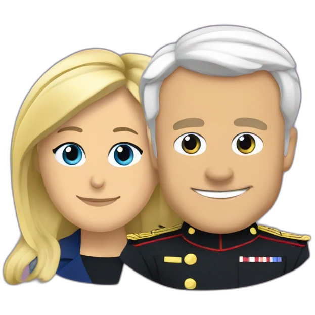 Marine le Pen et Macron... emoji