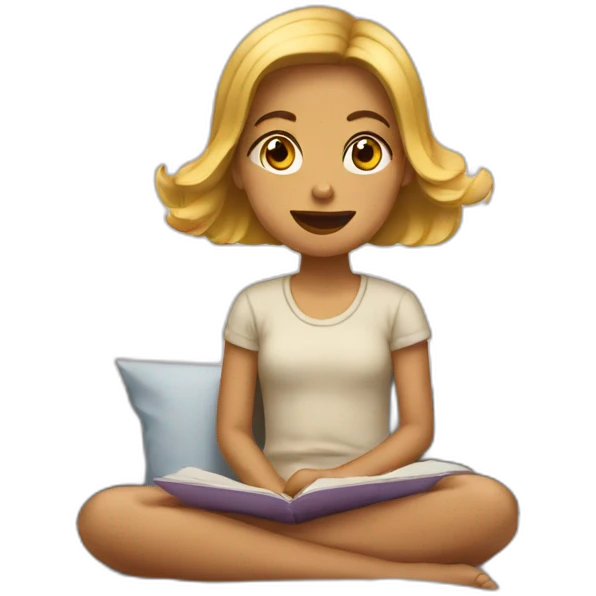 Fille qui lit emoji