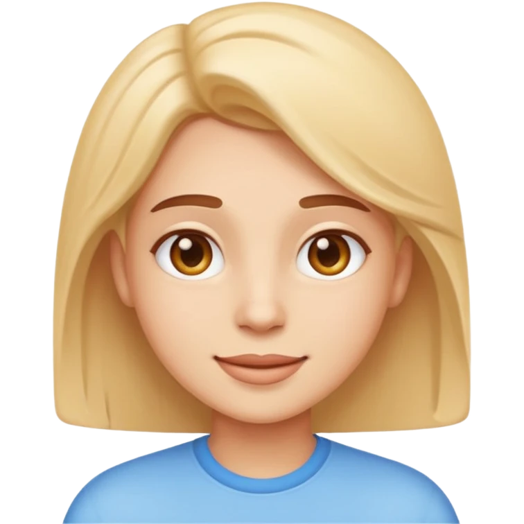 Emoji-style trans character, friendly and confident expression, clean vector shading, soft lighting, simple background, inclusive design emoji