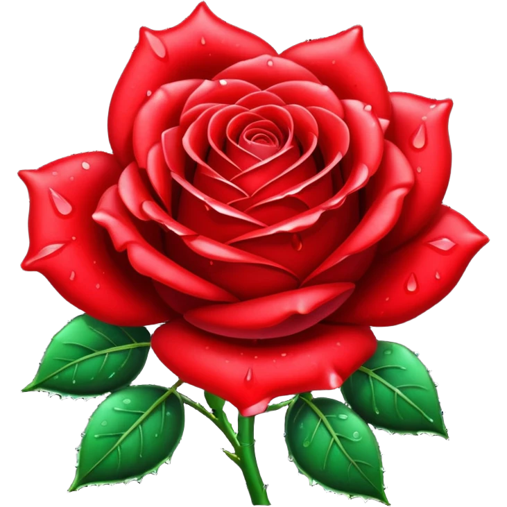 glitter red rose with blood emoji