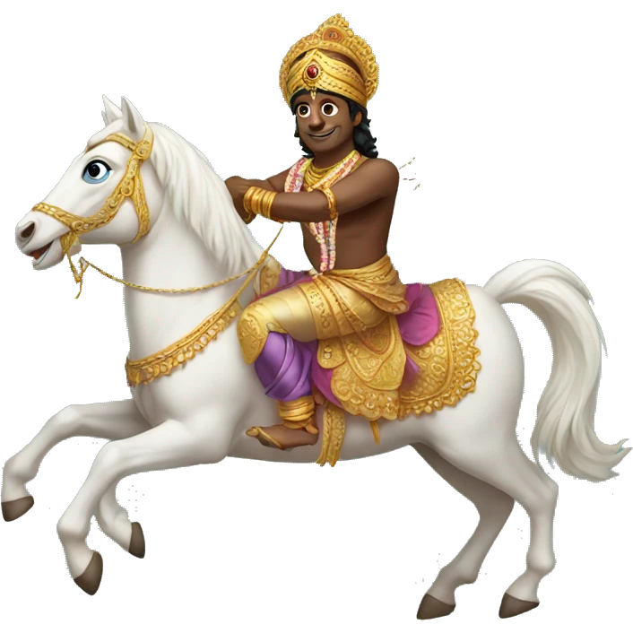 krishna riding horse emoji