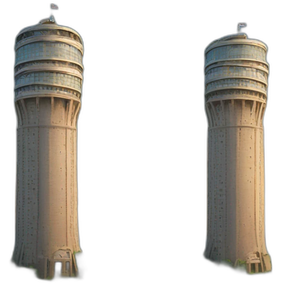Twins Tower and a flight emoji