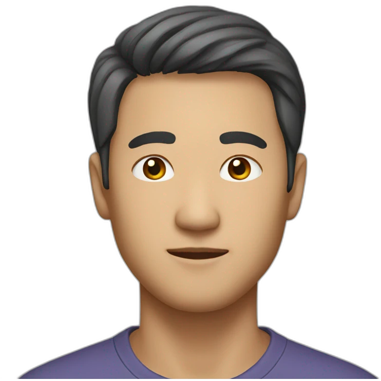 40-year-old Asian male, eyes, short hair emoji