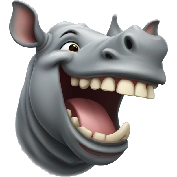 Rhinoceros laughing  emoji