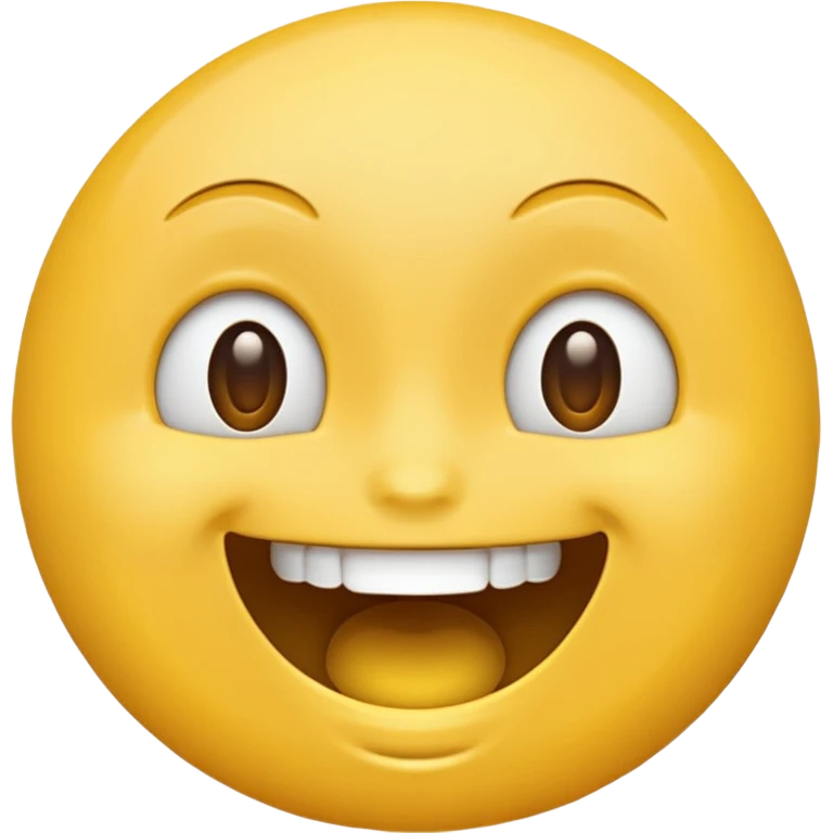 a face with a large opened mouth in emoji of whatsapp style (yellow) emoji