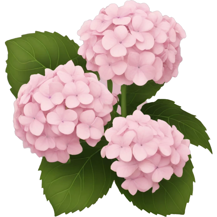 light pink hydrangea  emoji
