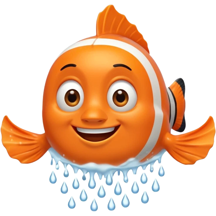 Nemo taking a shower emoji