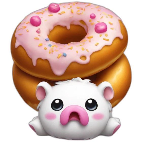 poro from lol eating donut emoji