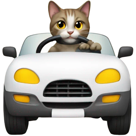 Cat driving emoji