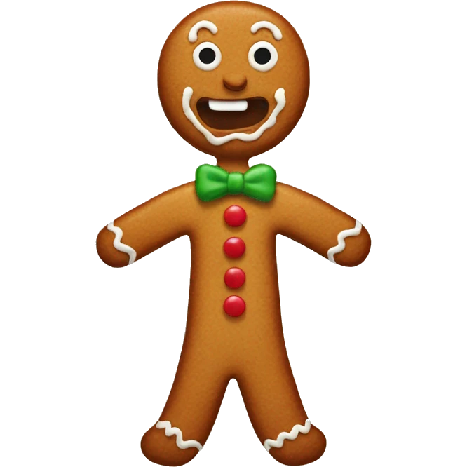 Gingerbread man emoji