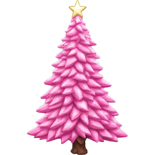 Pink Christmas tree aesthetic emoji