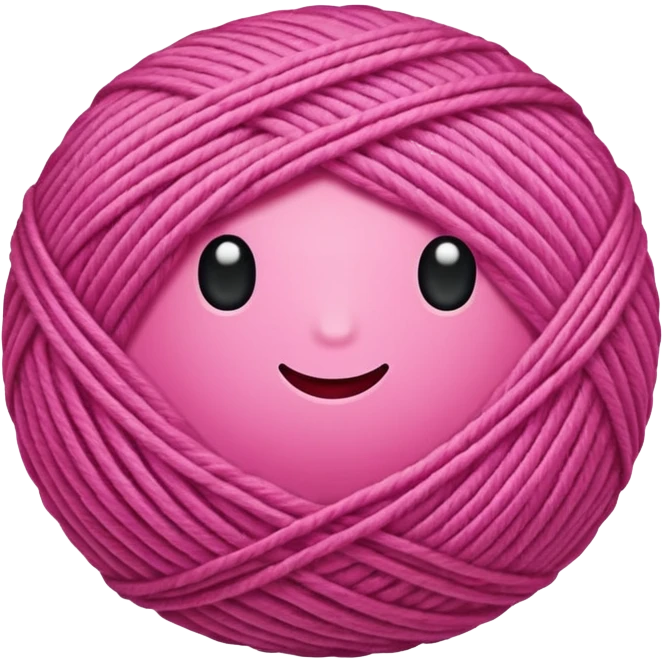 ball of yarn, pink emoji