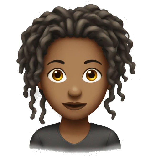 Girl with locs emoji