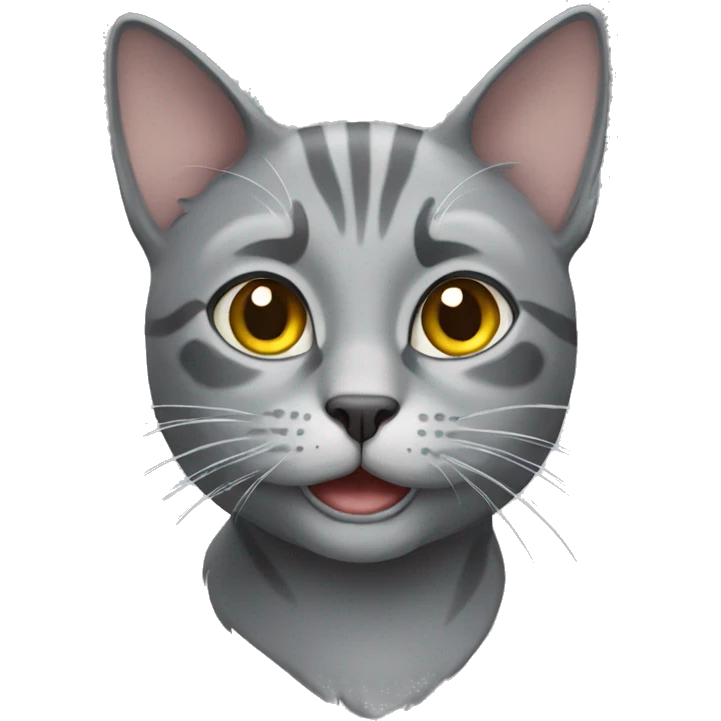 Grey cat emoji