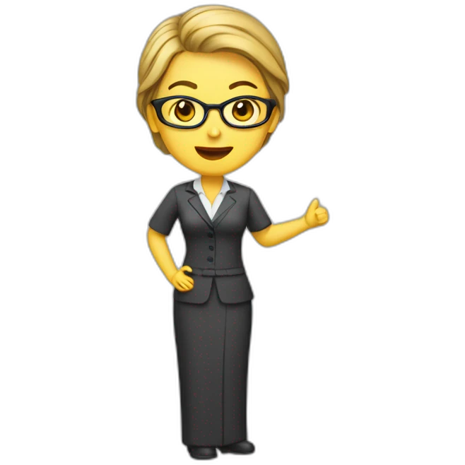 Emoji mujer profesora con un bate emoji