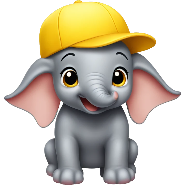 Dumbo with a Yellow cap emoji