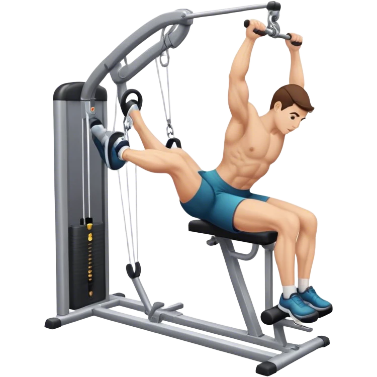 guy leg-side-raise-cable-machine exercise emoji