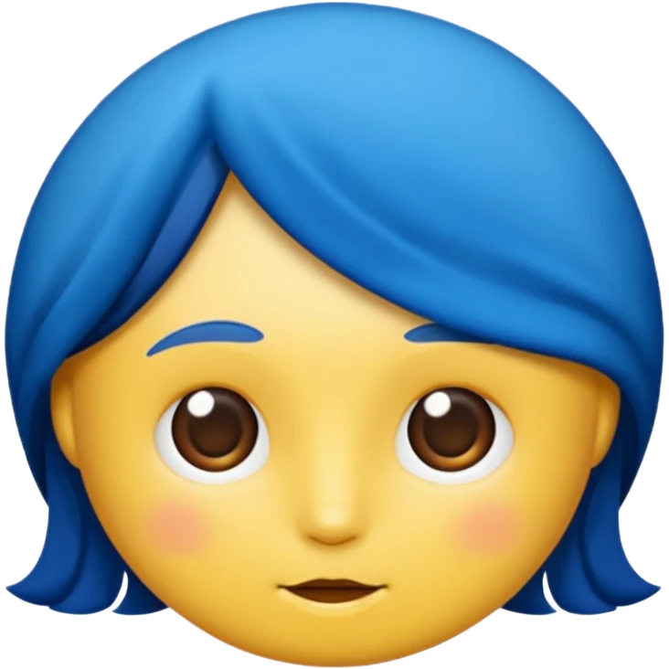 Mavi gül emoji