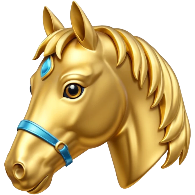 Horse in 3d style icon emoji
