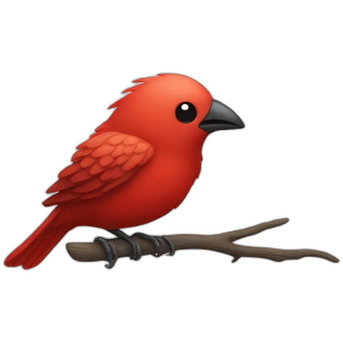Dead red bird emoji