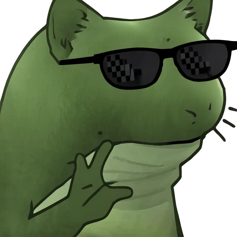 Cat with sunglasses emoji