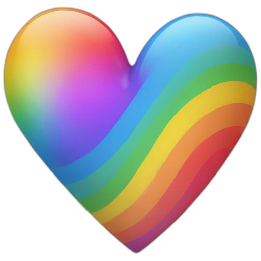 Heart with rainbow  emoji