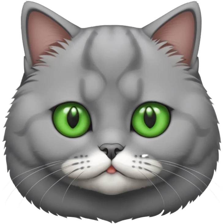 Make a brittisk shorthair cat, cute emoji