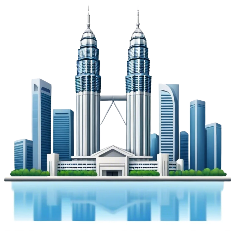 kuala lumpur twin towers, no frame emoji