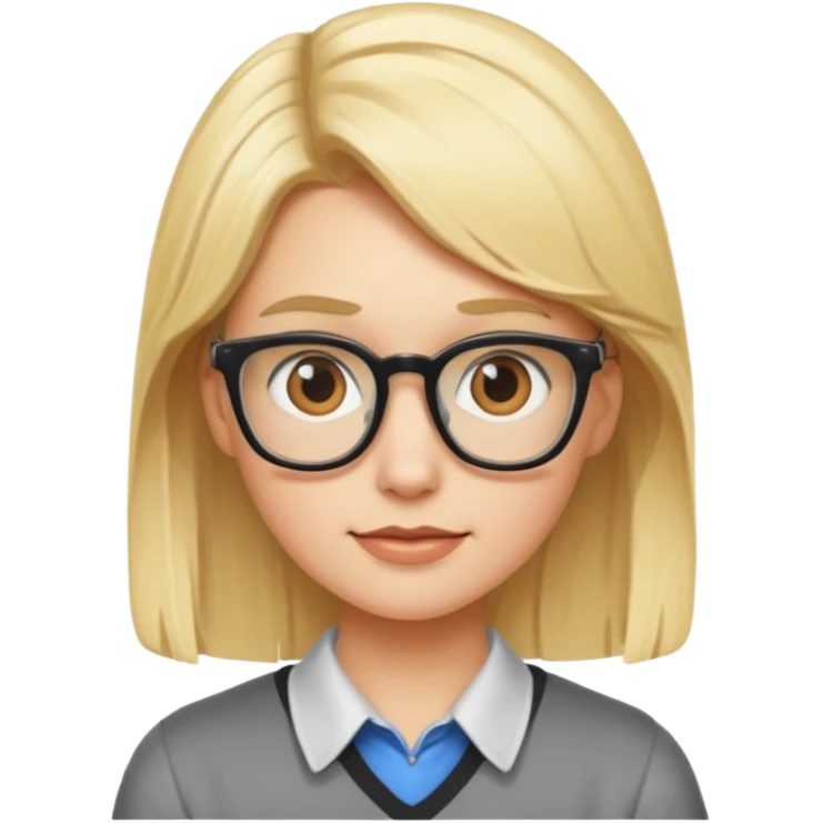 Blonde nerd  emoji