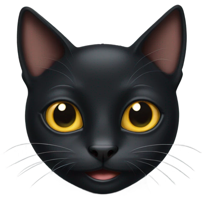 Happy black cat emoji