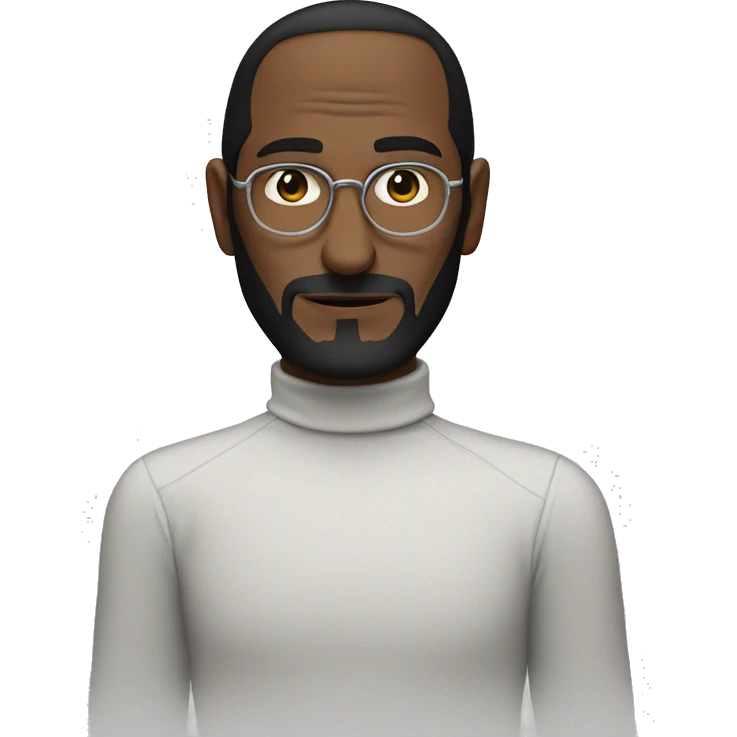 humanized brookoli that looks like steve jobs, black turtle neck  emoji