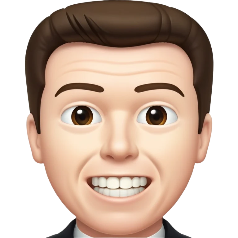 Light G Major Rick Astley with straight face but only his front teeth are sticking out and the background also has Light G Major effects too emoji