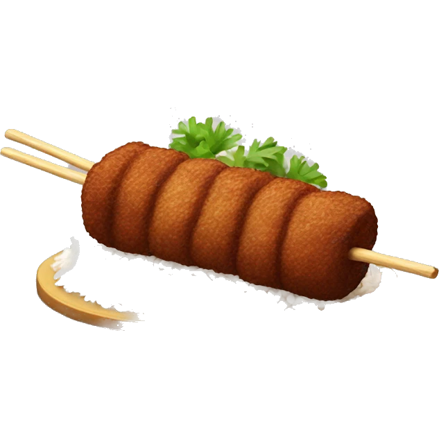 Rice and Adana kebab  emoji