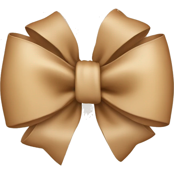 Tan bow emoji