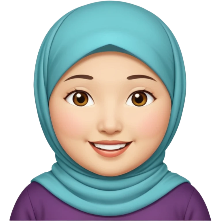 ASIAN WOMAN WITH HIJAB, CHUBBY emoji