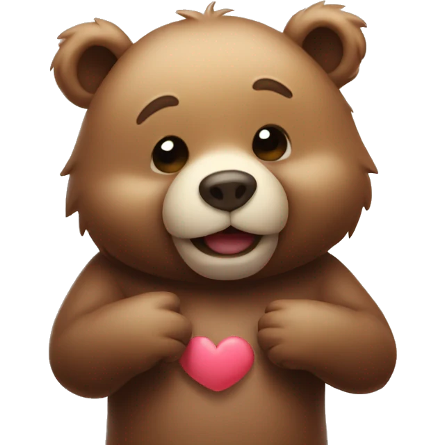 Cute bear blowing kiss  emoji