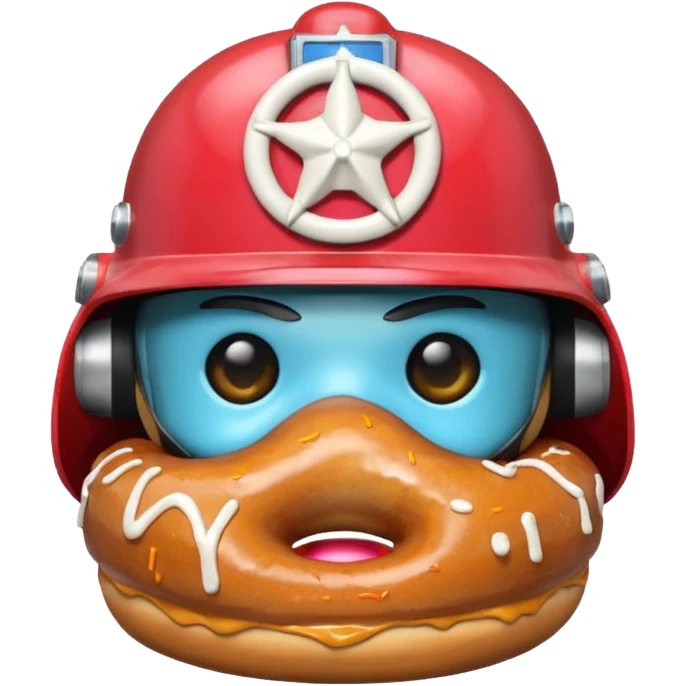 Donut with trooper ha emoji