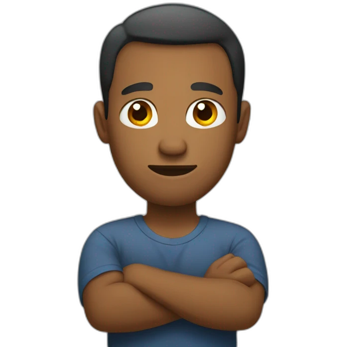 man with crossed arms emoji