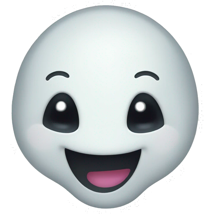 happy ghost kawaii emoji