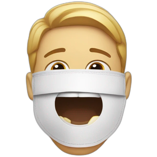 taped mouth emoji