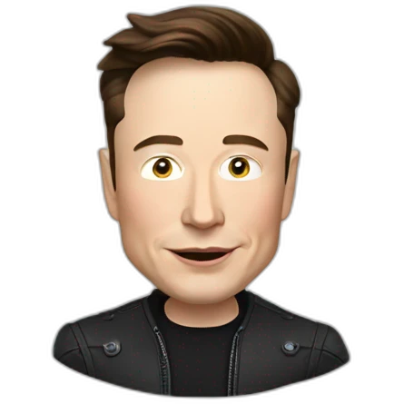 elon musk in a tesla emoji
