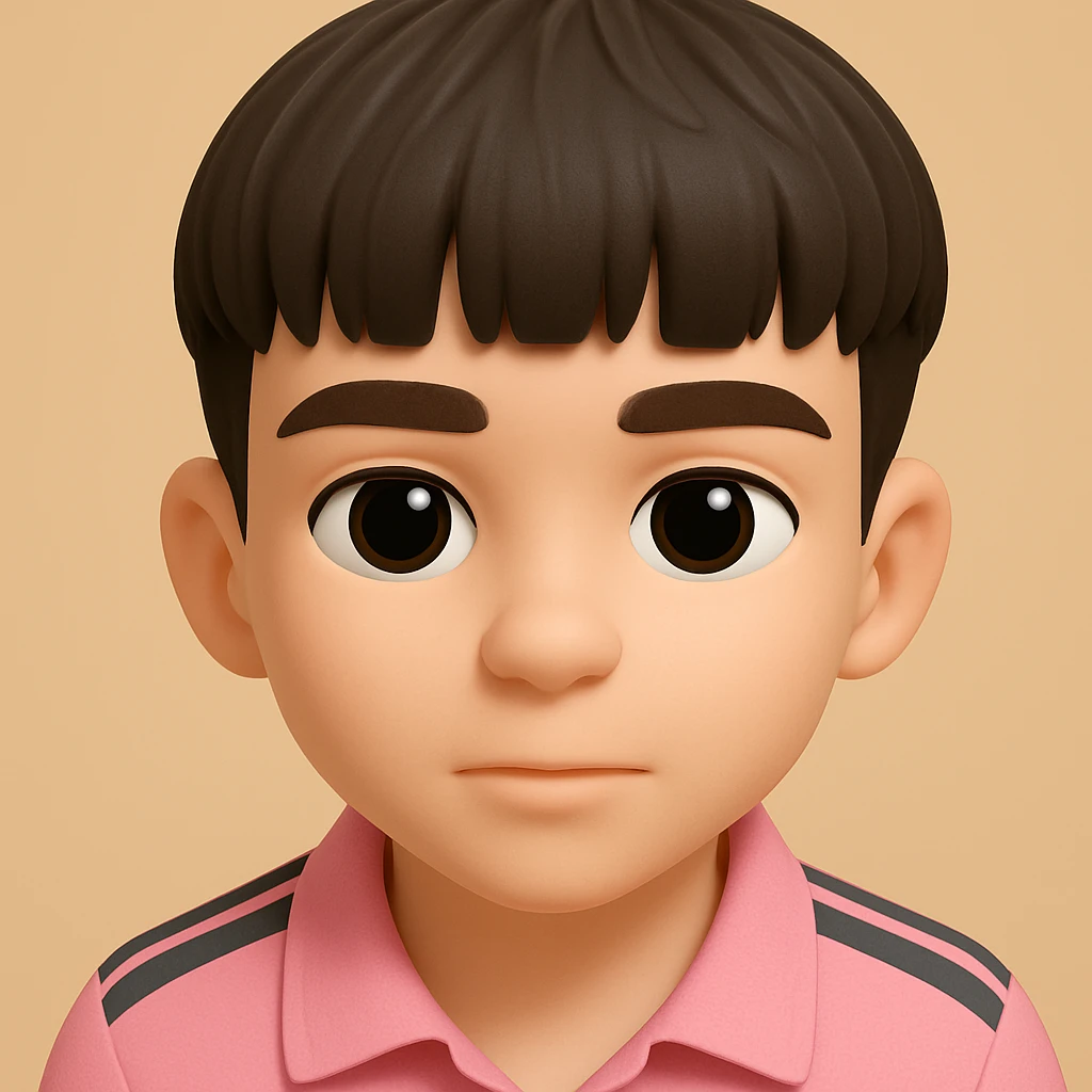 this image in 3d-emoji style, with a slimmer face emoji