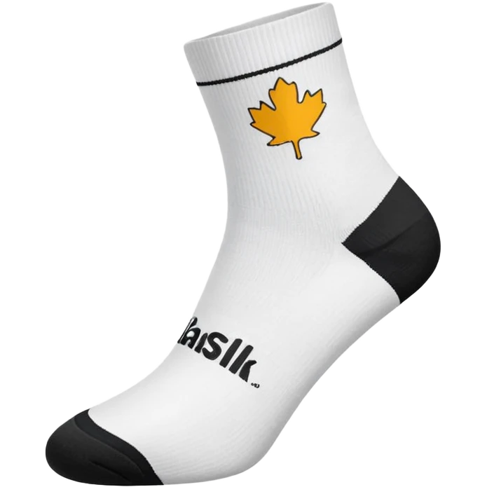 single white sock with Jack Wolfskin branding emoji