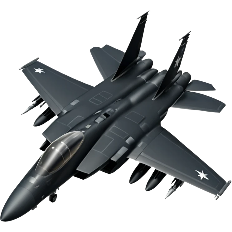 American F15, strict top-down orthographic view, silhouette clarity over realism emoji