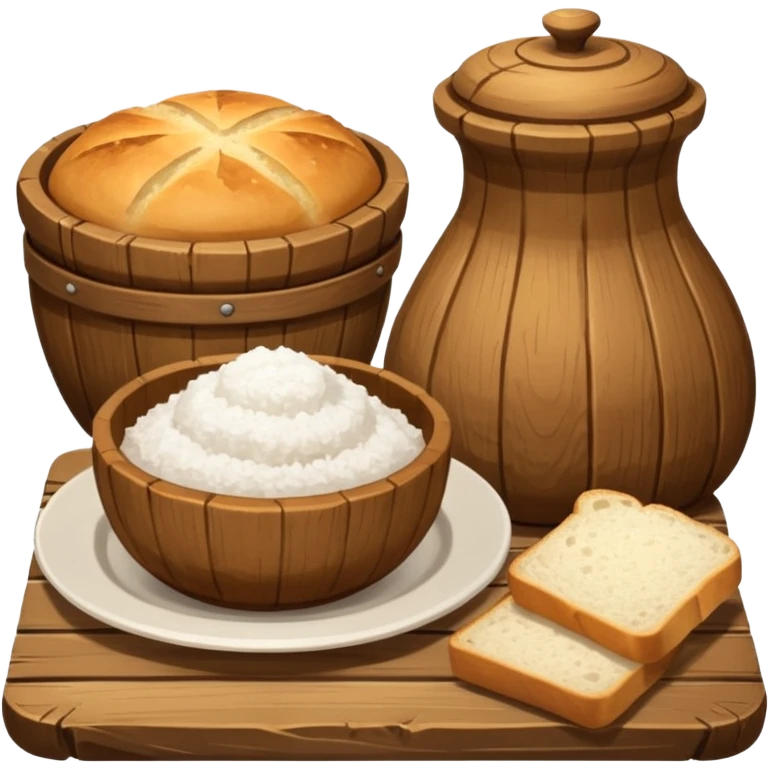  salt cellar and peasant bread   emoji