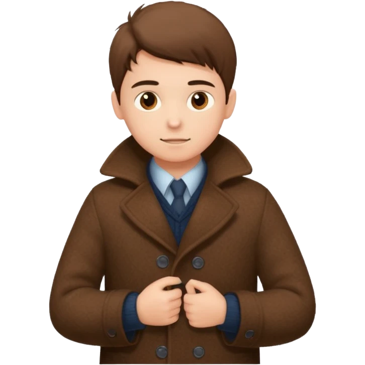 emoji- of a boy putting on his coat emoji